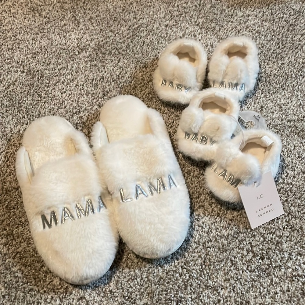 Momma and Me matching slippers